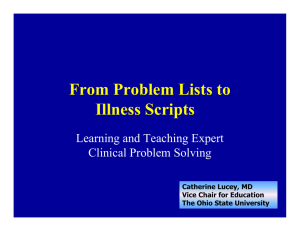 From Problem Lists to Illness Scripts