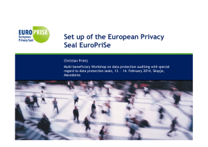Set up of the European Privacy Seal EuroPriSe