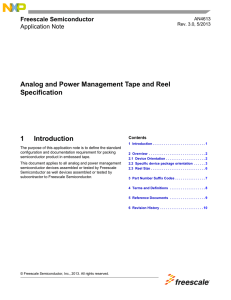 AN4613, Analog and Power Managemant Tape and Reel