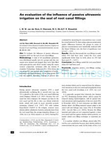 An evaluation of the influence of passive ultrasonic
