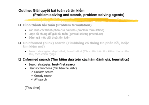 Outline: Giải quyết bài toán và tìm kiếm (Problem solving and search