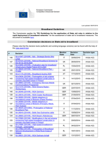 state aid broadband decisions