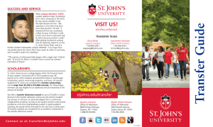 T ransfer Guide - St. John`s University