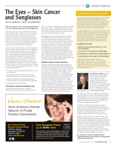 The Eyes – Skin Cancer and Sunglasses