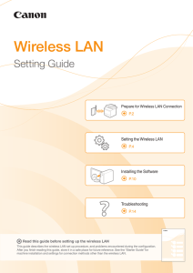 MF4890dw/MF4880dw Wireless LAN Setting Guide