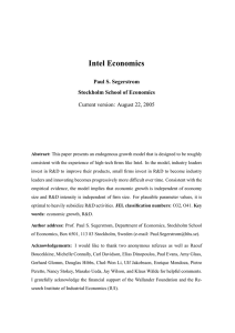 Intel Economics - www2 - Stockholm School of Economics