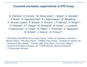 Coulomb excitation experiments at IPN Orsay