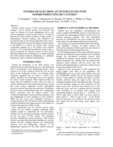 studies of electron activities in sns-type