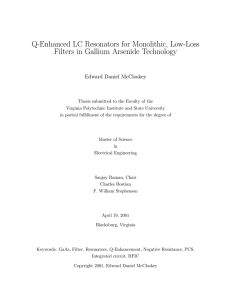 Q-Enhanced LC Resonators for Monolithic, Low