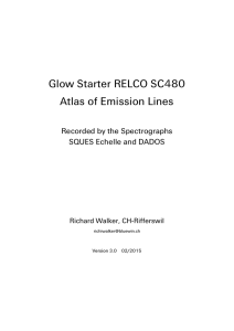 Glow Starter RELCO SC480 Atlas of Emission Lines