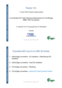 PAPER 113 CLEARING DC FAULTS IN VSC SYSTEMS