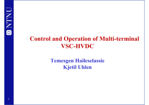 Control and Operation of Multi-terminal VSC-HVDC