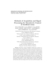 Methods of Acquisition and Signal Processing for Myoelectric