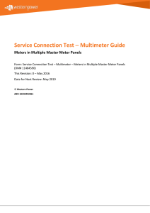 Service Connection Test guide - Meters in Multiple
