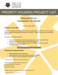 priority housing project list - Greater Victoria Coalition to End