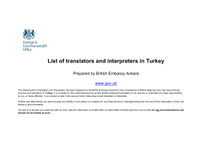 List of translators and interpreters in Turkey