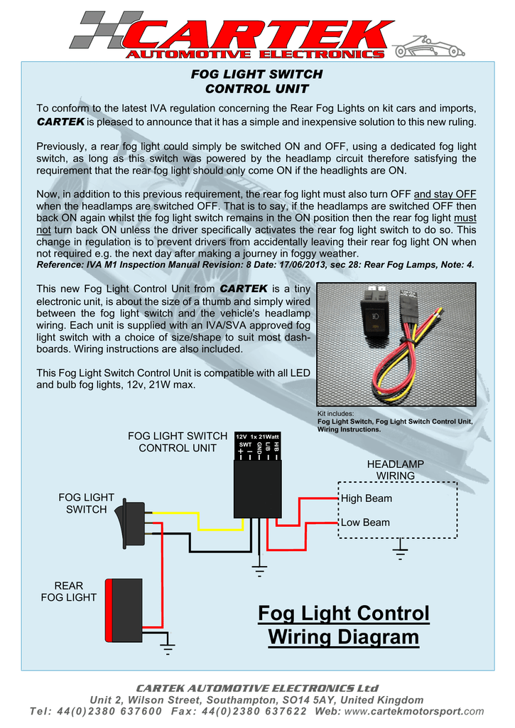 Fog Light Control Wiring Diagram