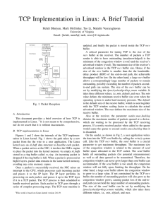 TCP Implementation in Linux: A Brief Tutorial