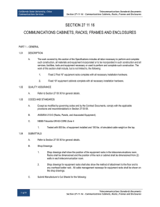 Section 27-11-16 - Communications Cabinets, Racks, Frames and