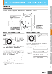 Technical Explanation for Timers and Time Switches