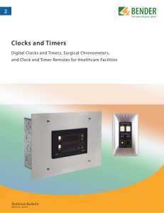 Technical Bulletin / Datasheet: Clocks and Timers