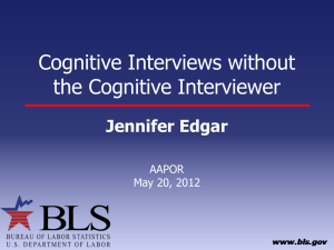 Cognitive Interviews