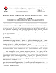 Luenberger observer-based sensor fault detection: online