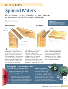 Splined Miters - Woodcraft Magazine
