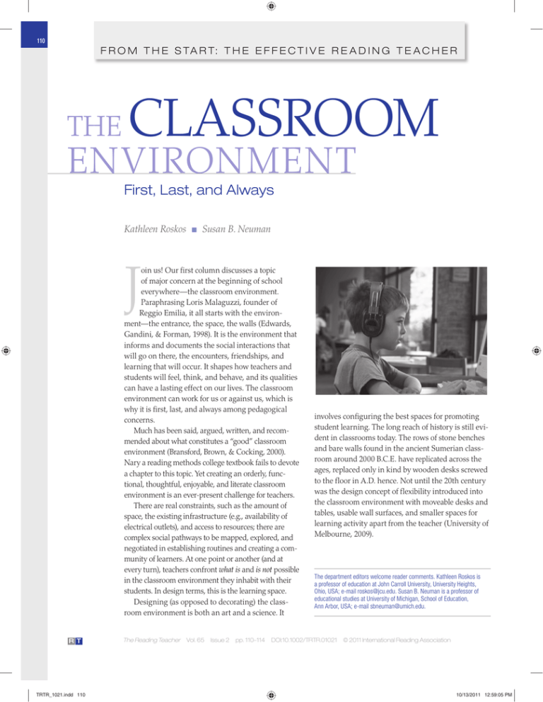 The Classroom Environment