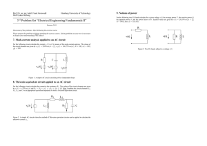 3rd Problem Set “Electrical Engineering Fundamentals II”