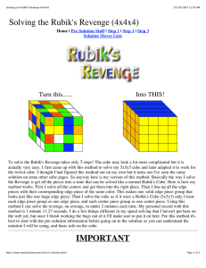 Solving your Rubik`s Revenge ( 4x4x4 )