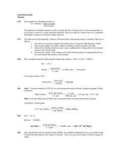 Molarity