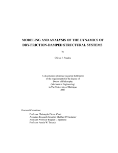 modeling and analysis of the dynamics of dry-friction