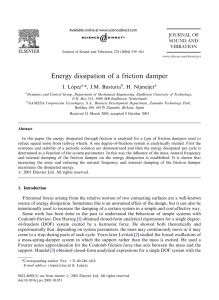 Energy dissipation of a friction damper