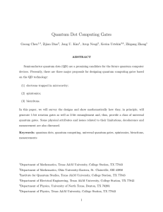 Quantum Dot Computing Gates