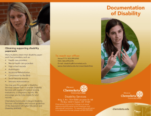 Documentation of Disability - Chemeketa Community College