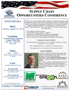 Supply Chain Opportunities Conference | Bend, OR