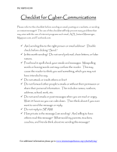 Checklist for Cyber Checklist for Cyber