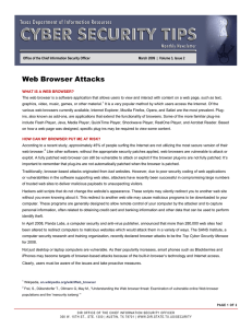 Web Browser Attacks
