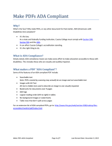 ADA Compliant, Make PDFs