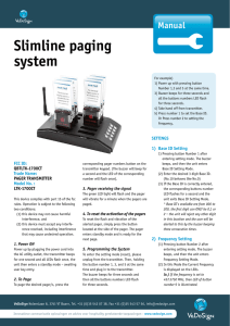 Slimline paging system