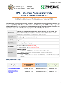 OAS – Chonnam National University
