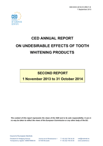 second report on undesirable effects caused by tooth whitening