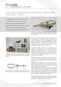 Valved Corrosive Material Cracker Source VCCS