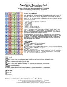 Paper Weight Comparison Chart -...Paper Weight Comparison Chart A