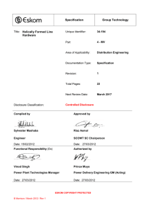 Specification Group Technology Title: Helically Formed Line Hardware