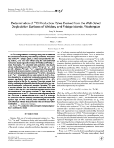 Determination of 36Cl Production Rates Derived from the Well