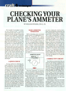 Checking Your Plane`s Ammeter