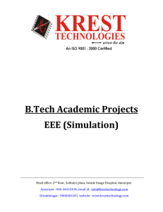 B.Tech Academic Projects EEE (Simulation)