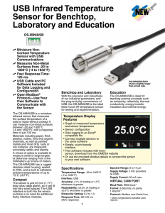 USB Infrared Temperature Sensor for Benchtop, Laboratory and